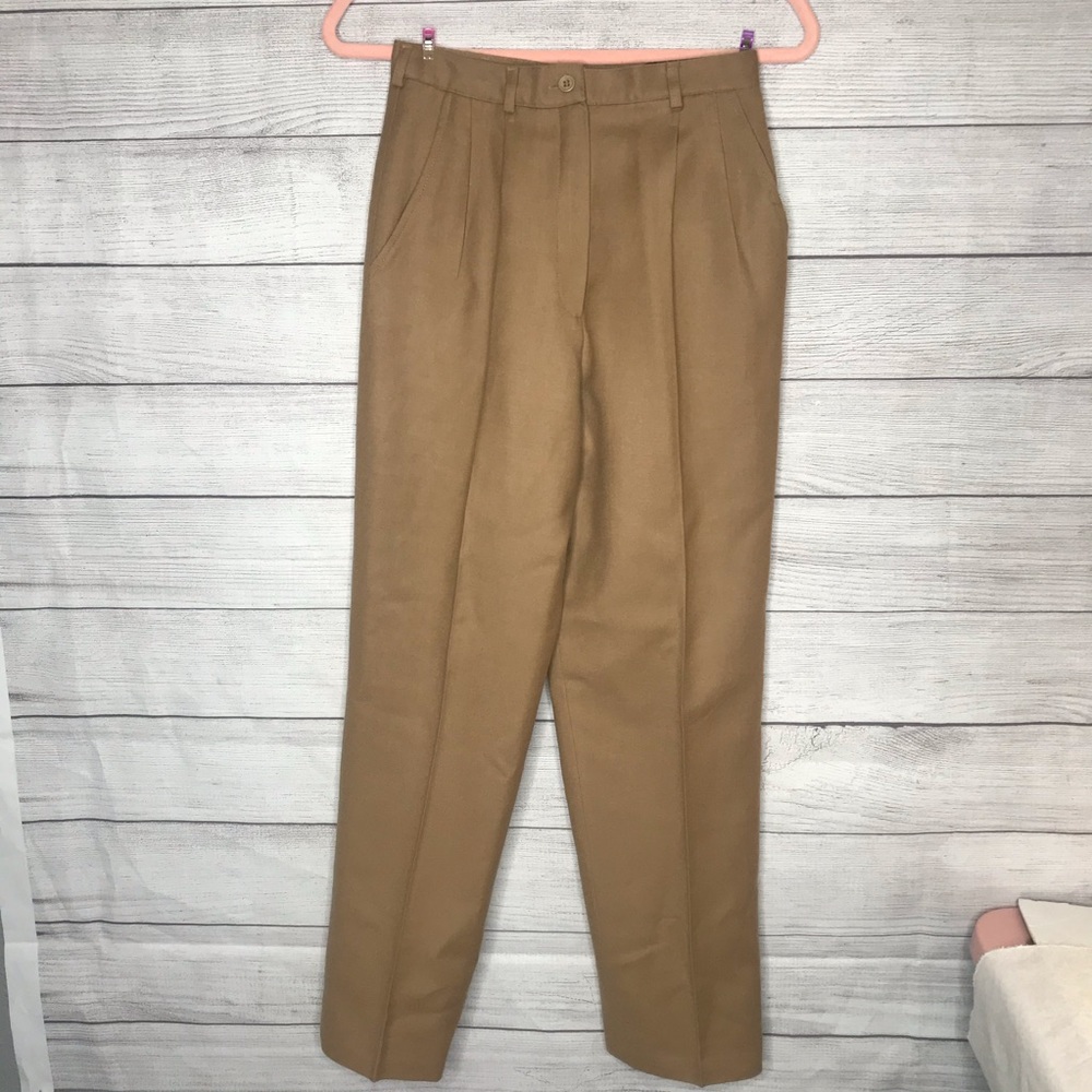 Giorgio Sant’Angelo Merino wool pleated high waisted trousers